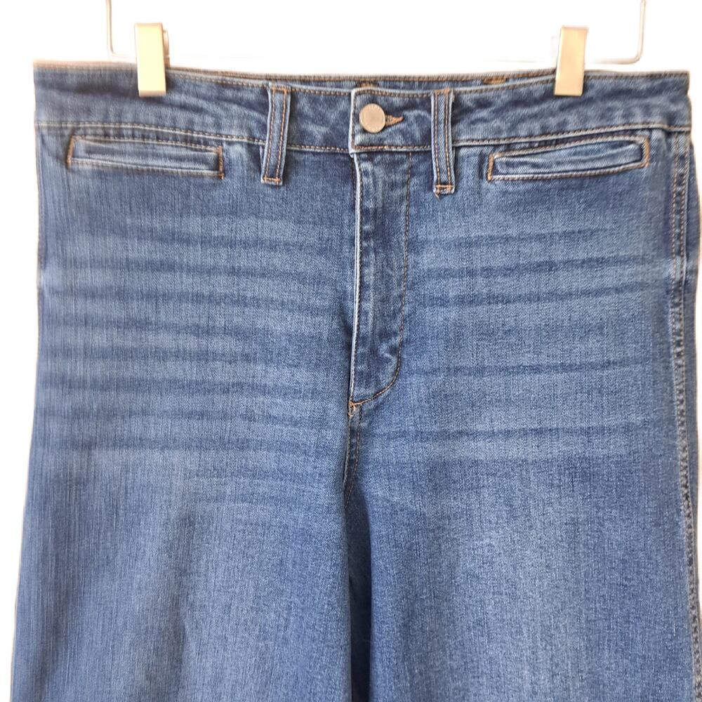 OAT New York Ultra-Wide-Leg High-Rise Crop Jeans Size 10 / 30 - Picture 6 of 9